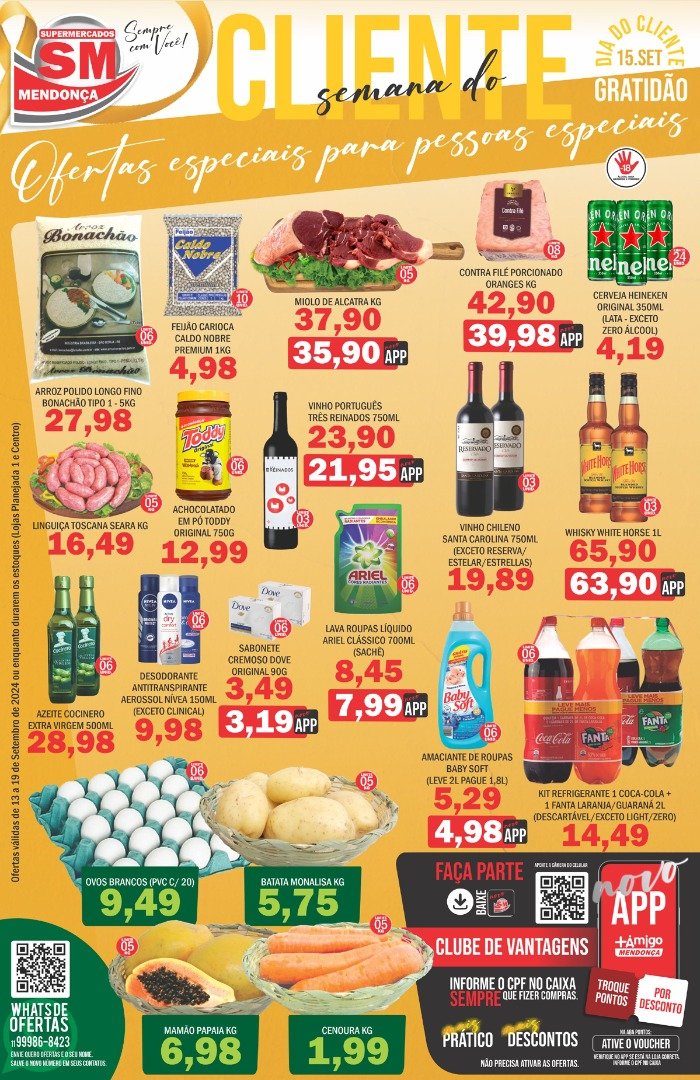 Supermercados Mendonça Ofertas Especiais - Semana do Cliente 