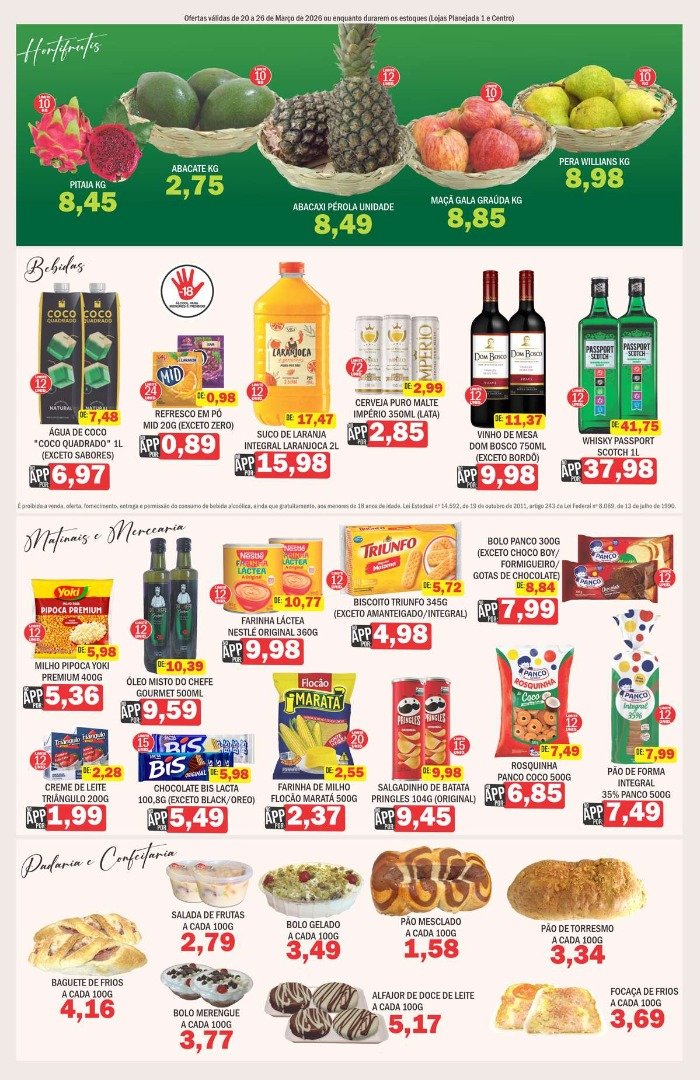 Supermercados Mendonça: Ofertas de 20 a 26 de Março de 2026