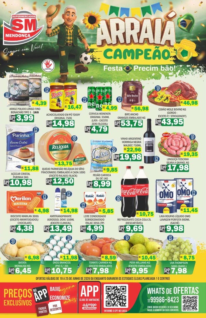 Supermercados Mendonça - Ofertas válidas de 19 a 25 de Julho de 2026