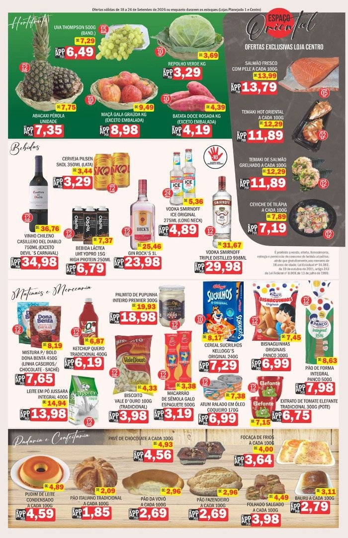 Supermercados Mendonça: ofertas de 18 a 24 de Setembro de 2026